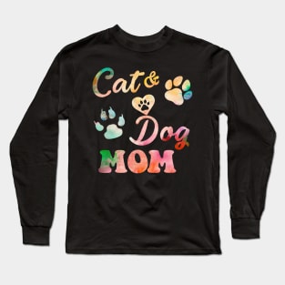 Cat And Dog Mom Long Sleeve T-Shirt